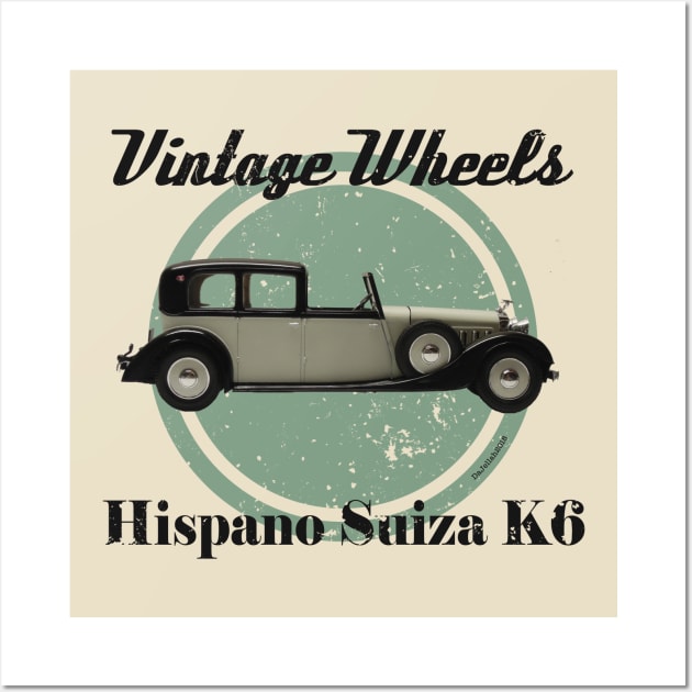 Vintage Wheels - Hispano Suiza K6 Wall Art by DaJellah